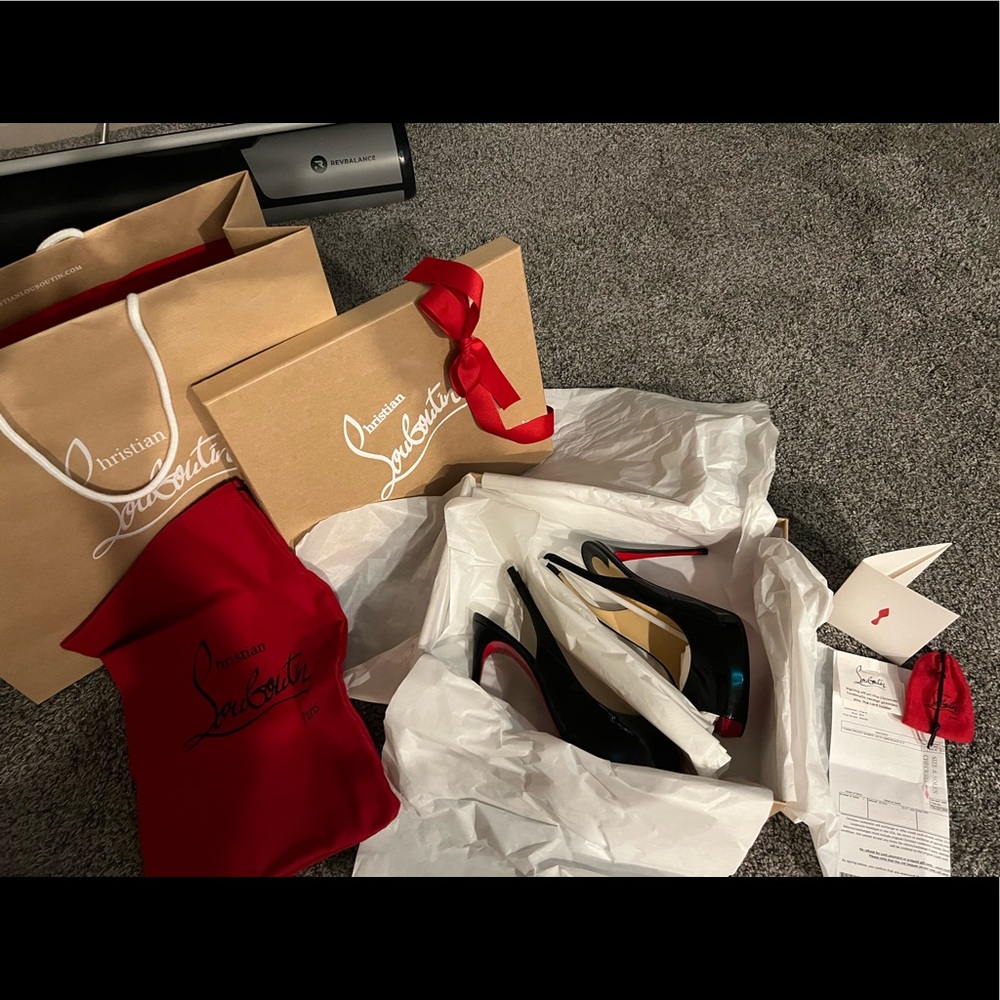 Christian Louboutin peep toe heels